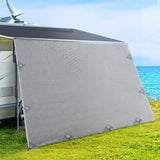 Caravan Privacy Screens Roll Out Awning 4.3X1.95M End Wall Side Sun Shade Screen