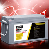 Giantz 200Ah Deep Cycle Battery 12V AGM Marine Sealed Power Portable Box Solar Caravan Camping