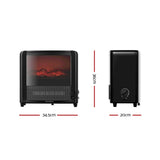 Devanti Electric Fireplace 3D Flame Effect Timer Portable Indoor Heater 2000W