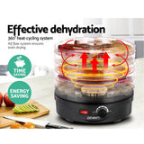 Devanti Food Dehydrator with 5 Trays - Black