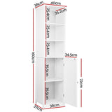 Artiss Bathroom Tallboy Furniture Toilet Storage Cabinet Laundry Cupboard Tall