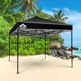 Instahut Gazebo Pop Up Marquee 3x3m Outdoor Tent Folding Wedding Gazebos Black