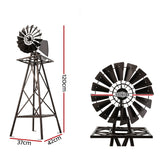 Garden Windmill 120cm Metal Ornaments Outdoor Decor Ornamental Wind Mill