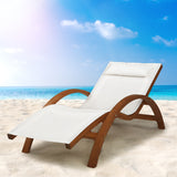 Gardeon Outdoor Wooden Sun Lounge Setting Day Bed Chair Garden Patio Furniture