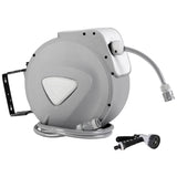 20M Retractable Water Hose Reel Garden Storage AutoRewind Spray Gun