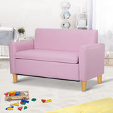 Keezi Kids Sofa Storage Armchair Lounge Pink PU Leather Children Chair Couch