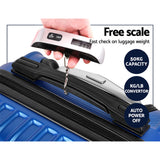 Wanderlite 2pc Luggage Trolley Suitcase Sets Travel TSA Hard Case Blue