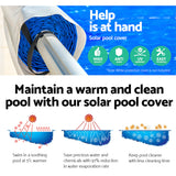 Aquabuddy Solar Swimming Pool Cover Bubble Adjustable Blanket Roller 9.5M X5M