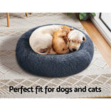 i.Pet Pet bed Dog Cat Calming Pet bed Small 60cm Dark Grey Sleeping Comfy Cave Washable