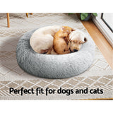 i.Pet Pet bed Dog Cat Calming Pet bed Small 60cm Light Grey Sleeping Comfy Cave Washable