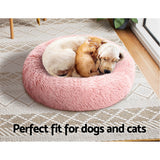 i.Pet Pet bed Dog Cat Calming Pet bed Small 60cm Pink Sleeping Comfy Cave Washable