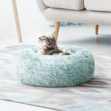 i.Pet Pet bed Dog Cat Calming Pet bed Small 60cm Teal Sleeping Comfy Cave Washable