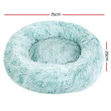 i.Pet Pet bed Dog Cat Calming Pet bed Medium 75cm Teal Sleeping Comfy Cave Washable