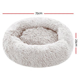 i.Pet Pet bed Dog Cat Calming Pet bed Medium 75cm White Sleeping Comfy Cave Washable