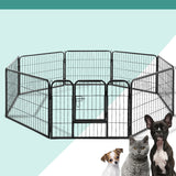 i.Pet Dog Playpen Pet Playpen 8 Panel Puppy Exercise Cage Enclosure Fence 80x60cm