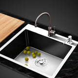 Cefito 55cm x 45cm Stainless Steel Kitchen Sink Flush/Drop-in Mount Silver