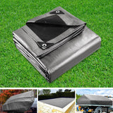 Instahut 3.6x6m Tarp Camping Tarps Poly Tarpaulin Heavy Duty Cover 180gsm Silver