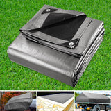 Instahut 9x12m Tarp Camping Tarps Poly Tarpaulin Heavy Duty Cover 180gsm Silver