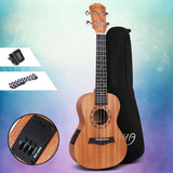 ALPHA 23 Inch Concert Ukulele Electric Mahogany Ukeleles Uke Hawaii Guitar with EQ