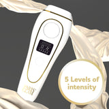 Paris Glam IPL Cordless Hair Remover LCD Display Convenient Lightweight White