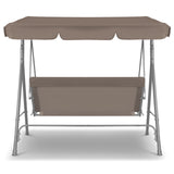 Milano Outdoor Swing Bench Seat Chair Canopy Furniture 3 Seater Garden Hammock - Coffee