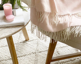 Chiswick Throw - Merino Wool/Cashmere - Blush