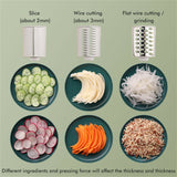 Kitchen Vegetable Food Manual Rotary Drum Grater Chopper Slicer Fruit Cutter