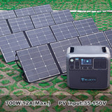 Bluetti Portable Power Station AC200P 2000WH 2000W Solar Genrator for Van Home Emergency Outdoor Camping Explore - Black