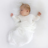 Bubba Blue Bamboo White 3pk Muslin Swaddle Wraps 54152