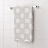 Bubba Blue Grey Polka Dots Velour Bath Towel 105786