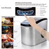 Miraklass Ice Maker Machine Stainless Steel 2.2L