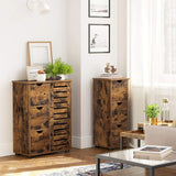 VASAGLE Bathroom Floor Cabinet 3 Drawers Rustic Brown BBK150X01