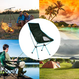 Camping Chair Folding High Back Backpacking Chair with Headrest Red