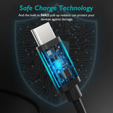 CHOETECH AC0001 USB-A to USB-C Charge & Sync Cable 0.5M Black