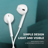 KIVEE MT12 Earphone 3.5mm 1.2M White