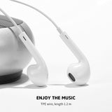 KIVEE MT30 Half in Ear Hi-Fi Stereo Earphone 1.2M White