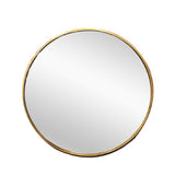 Metal Round Mirror 100cm - Gold