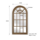 X-Large Window Style Mirror - Taupe Arch 100 CM x 180 CM