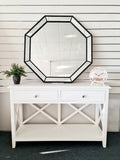 Black Beaded Framed Mirror - Octagon - 90cm x 90cm