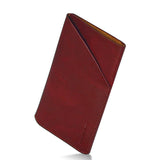 For iPhone SE 5G (2022), SE (2020) / 8 / 7 / 6s / 6 Reddish Brown Genuine Leather Pouch