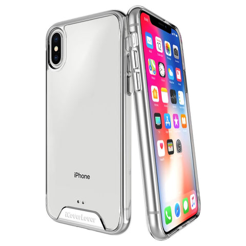 For iPhone XS & X Case iCoverLover Shockproof Clear Cover Protective Transparent