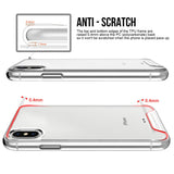 For iPhone XS & X Case iCoverLover Shockproof Clear Cover Protective Transparent