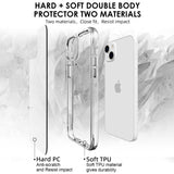 For iPhone 14 Case iCoverLover Shockproof Cover Clear