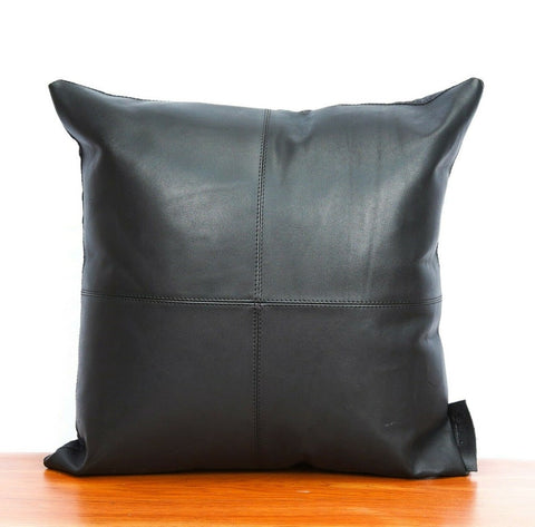 Melbourne Leather Co Genuine Leather Patchwork Cushion Cover Pillow Cover Leather Pillow Leather Cushion Vintage Leather Tan Pillow Cover