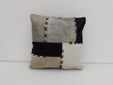 Exotic Cowhide Cushion Pillowcases Brown, Leather Cushion, Black and White 40*40cm Gift | Christmas Decor Cushion Pillow Covers