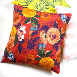 Mexican Painter Pillow Case, Frida Floral Decorative Cushion, Mexican Painter Art Garden Country Mexico Muertes Cushion Cover