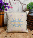 Tassels Linen Cushion Cover 50*50cm Beige Pillow Cover Handmade Boho rustic decor cream Moroccan Cushions Hand Tufted Cushion Lumbar Pillow