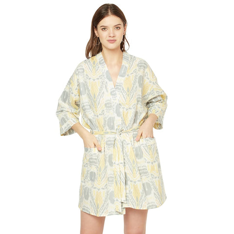 Kimono Cotton Kimono Bathrobe Frida Valentines Day GiftBird Bathrobe Turkish Bathrobe Cardigan Nightwear Dressing Gown Beach Bikini Summer SCK46