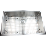 810x505mm Handmade 1.5mm Stainless Steel Undermount / Topmount Kitchen Sink with Square Waste