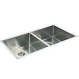 865x440mm Handmade Stainless Steel Undermount / Topmount Kitchen Sink with Waste